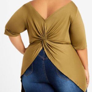 ASHLEY STEWART KNOT BACK TOP - NWT 5X